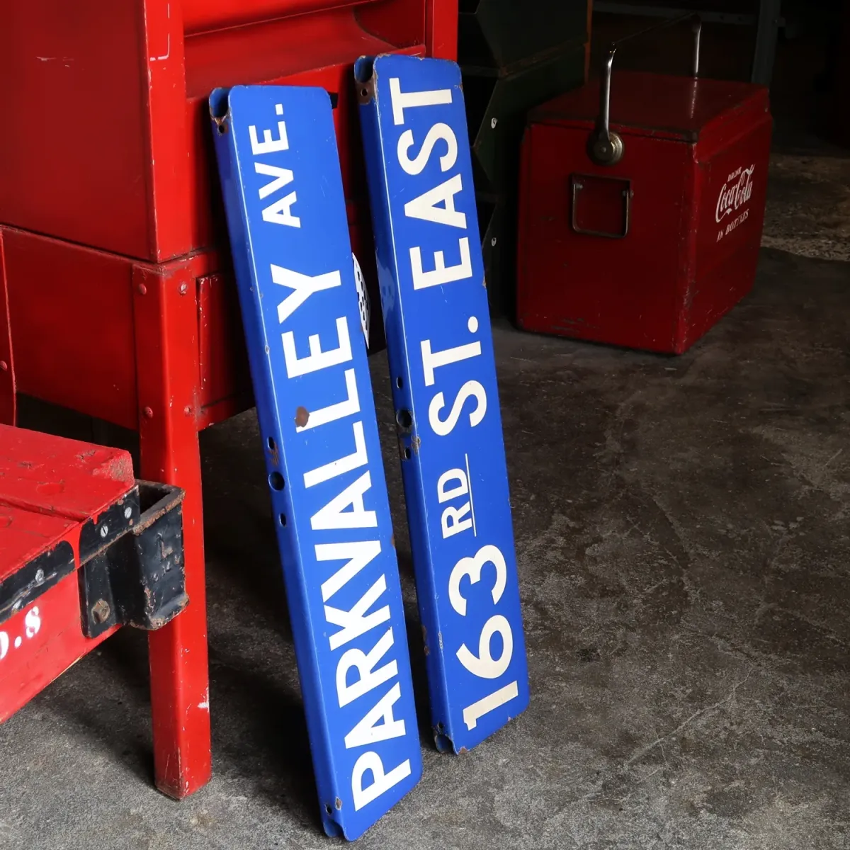 ビンテージ 両面ストリートサイン ホーロー