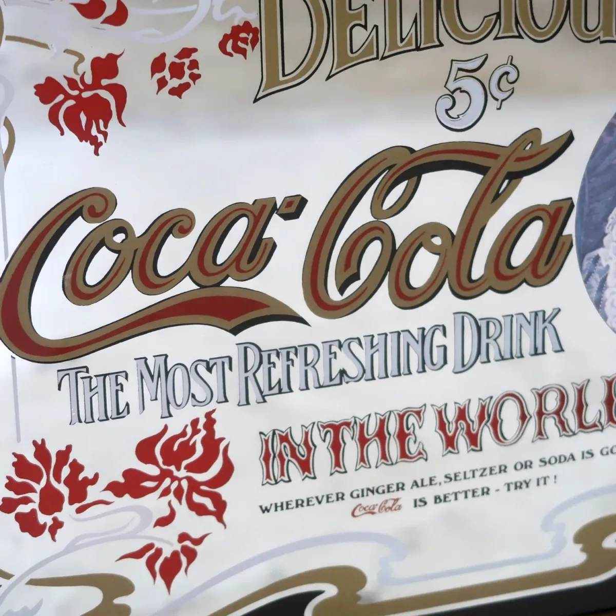 Coca Cola ビンテージ パブミラー