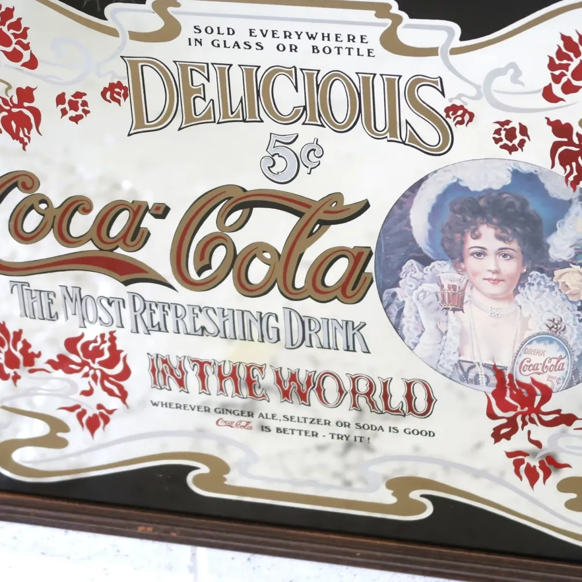 Coca Cola ビンテージ パブミラー