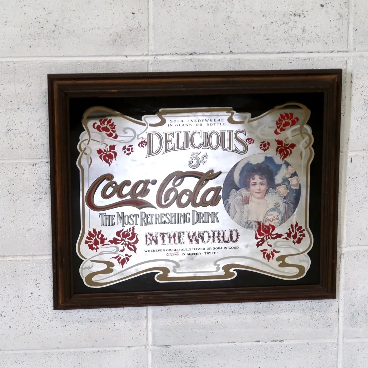 Coca Cola ビンテージ パブミラー