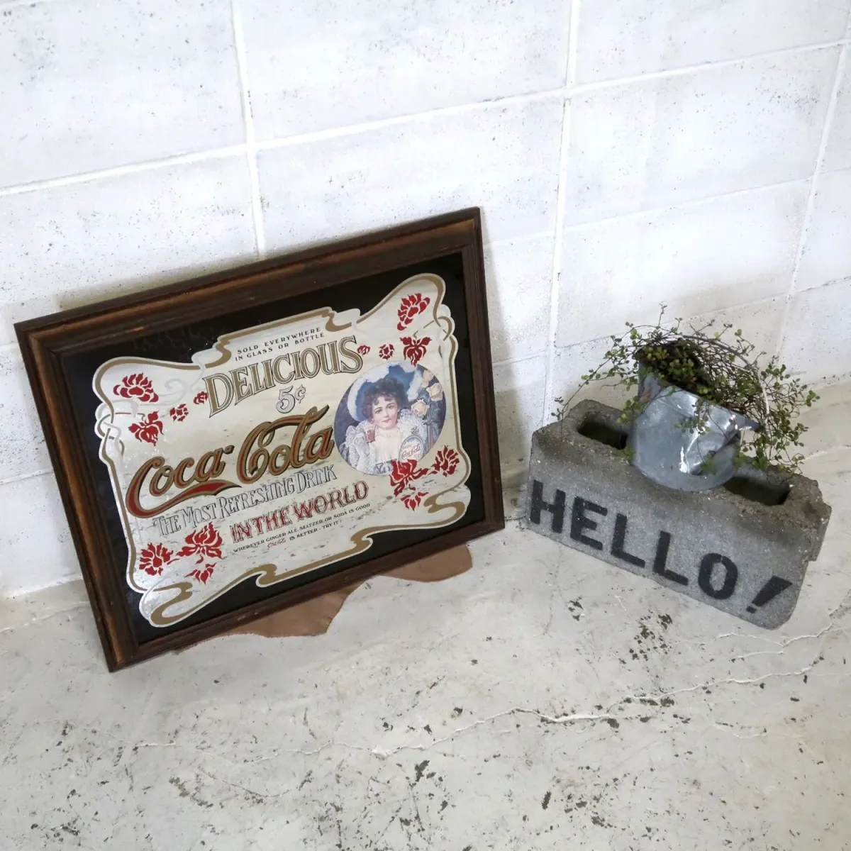 Coca Cola ビンテージ パブミラー