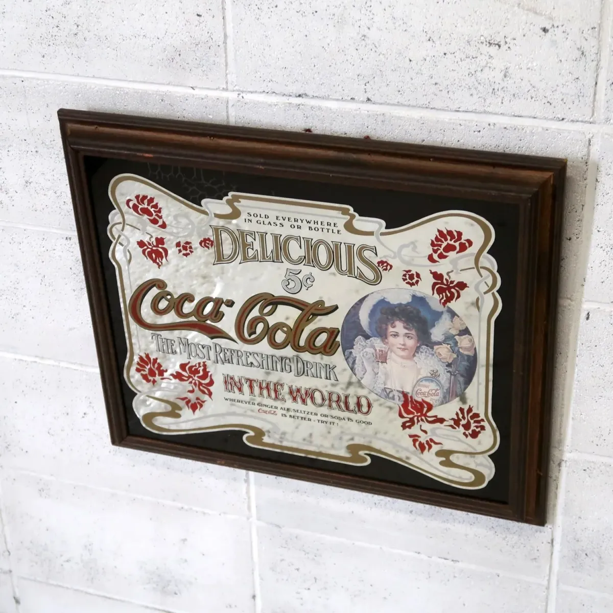 Coca Cola ビンテージ パブミラー