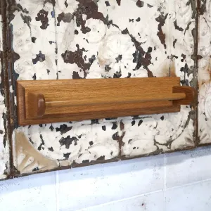 ビンテージ ウッド タオルラック