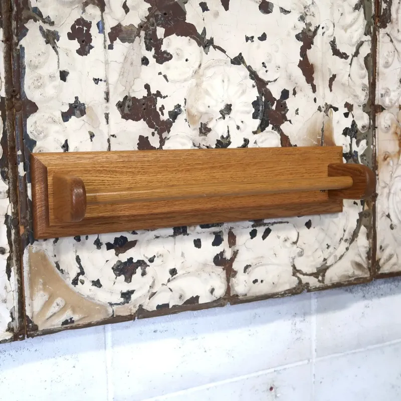 ビンテージ ウッド タオルラック