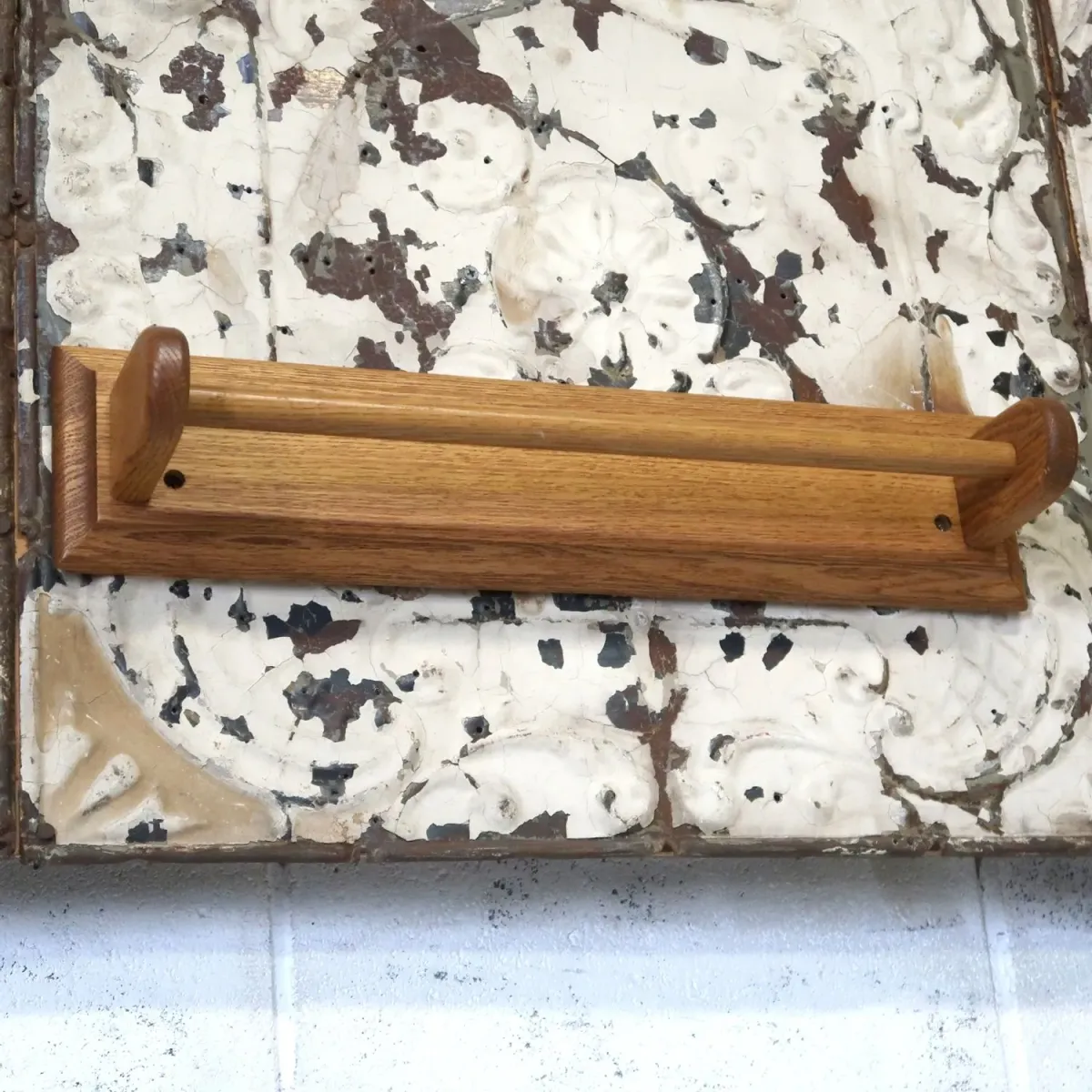 ビンテージ ウッド タオルラック