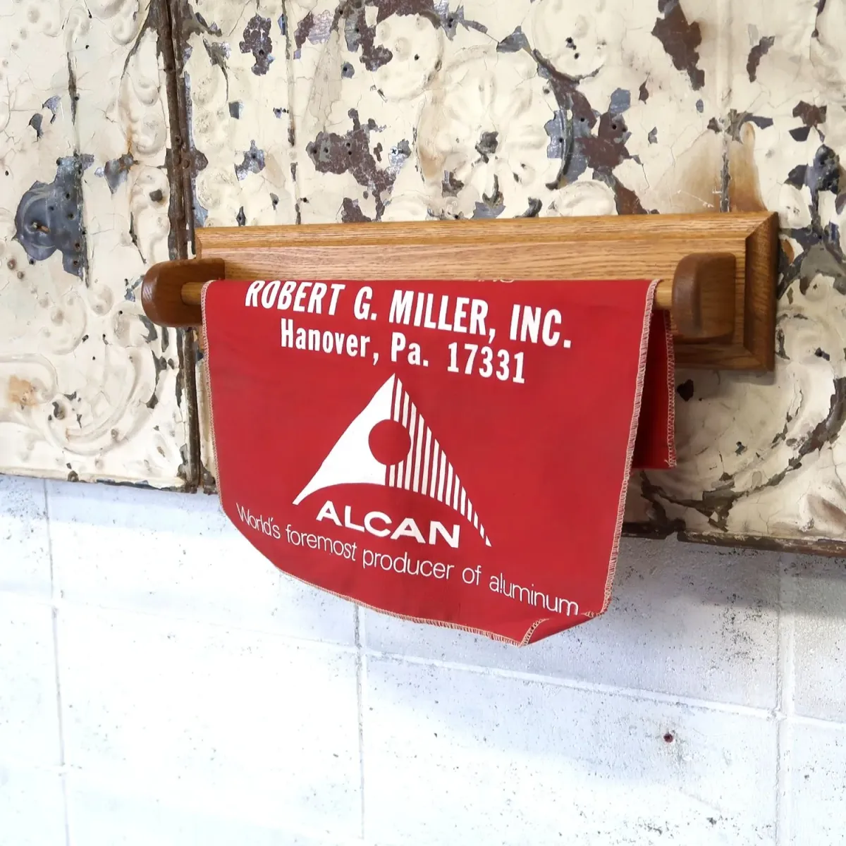 ビンテージ ウッド タオルラック