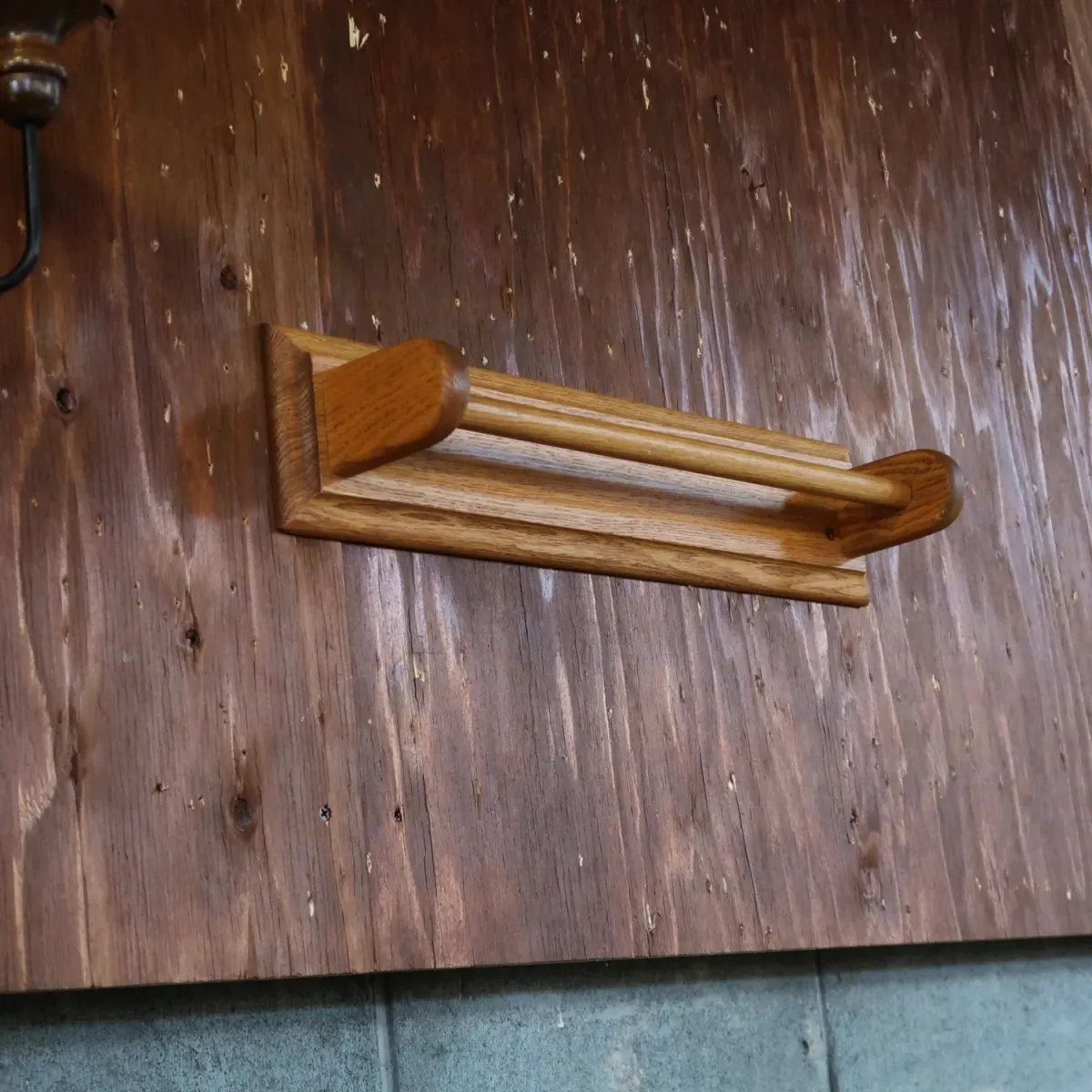 ビンテージ ウッド タオルラック