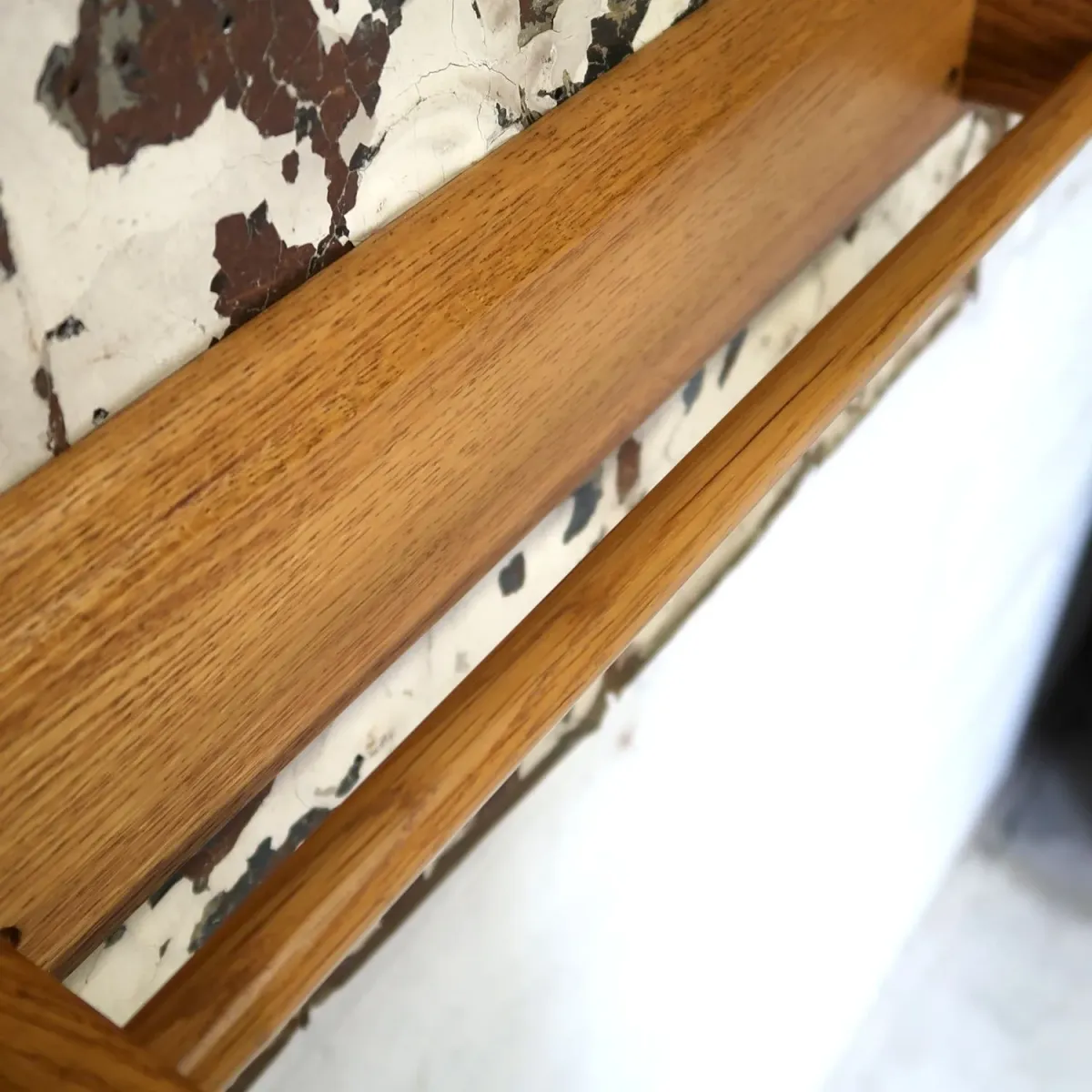 ビンテージ ウッド タオルラック