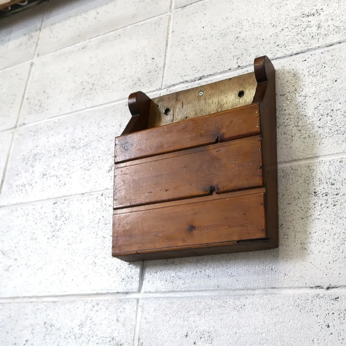 ビンテージ ウッド ウォールラック