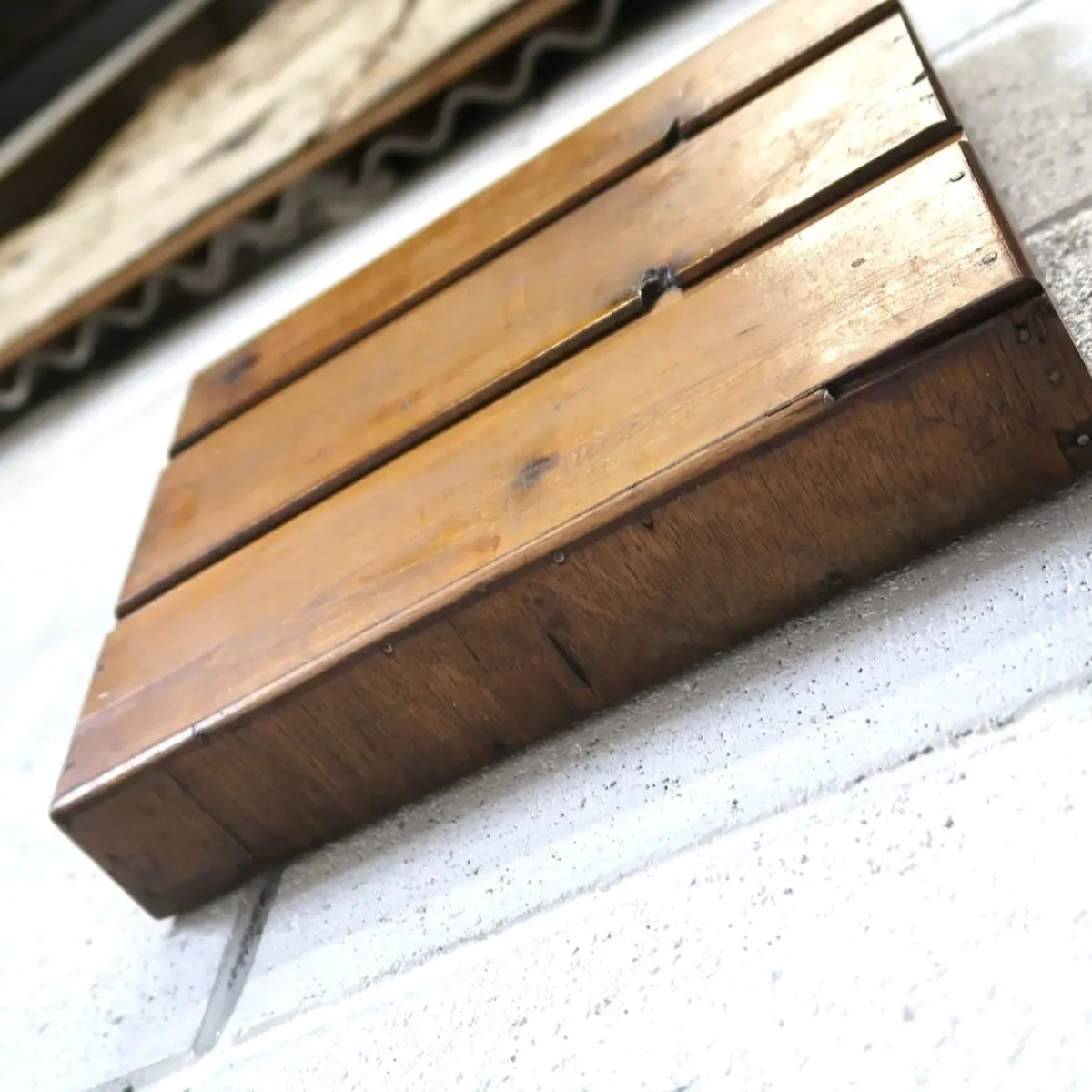 ビンテージ ウッド ウォールラック