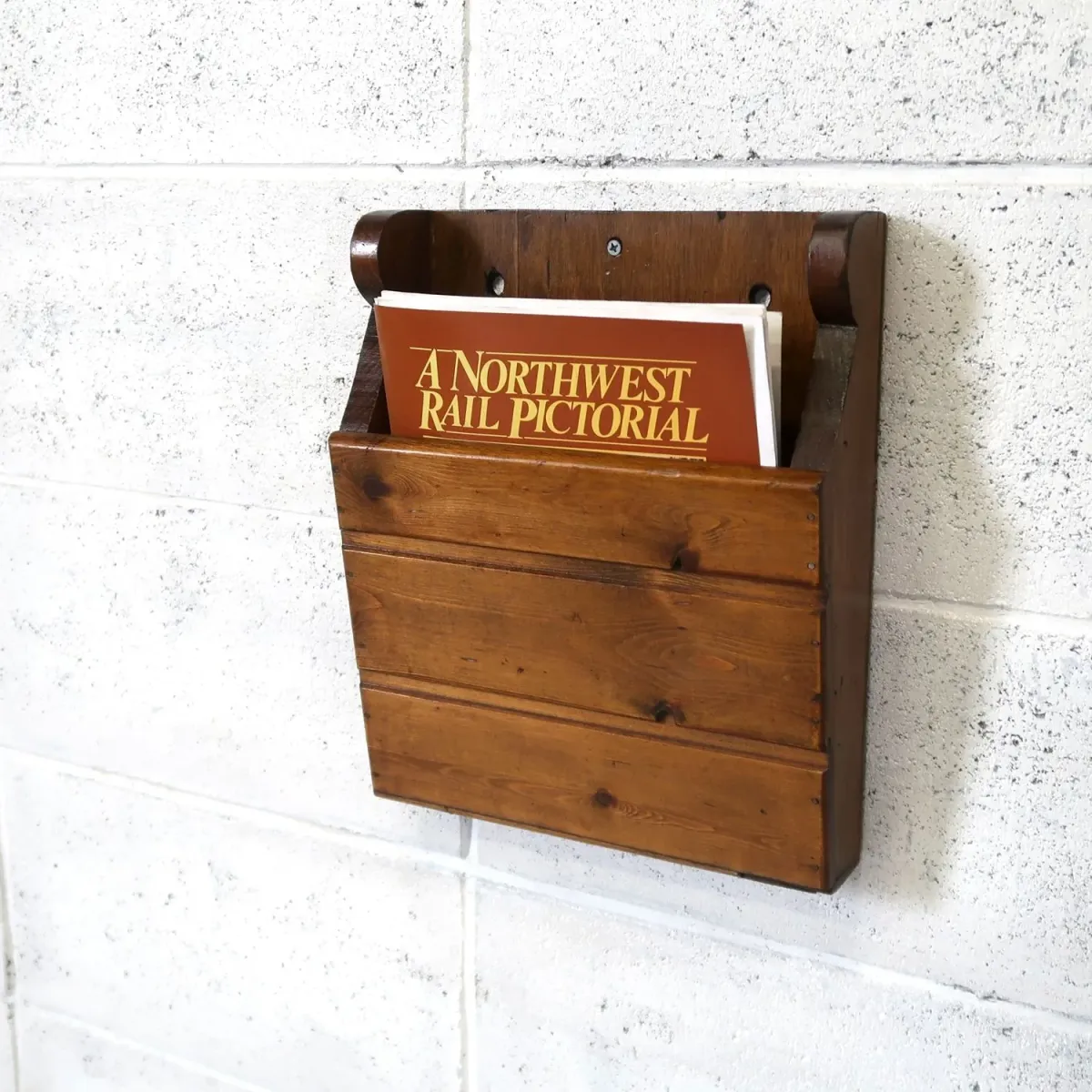 ビンテージ ウッド ウォールラック