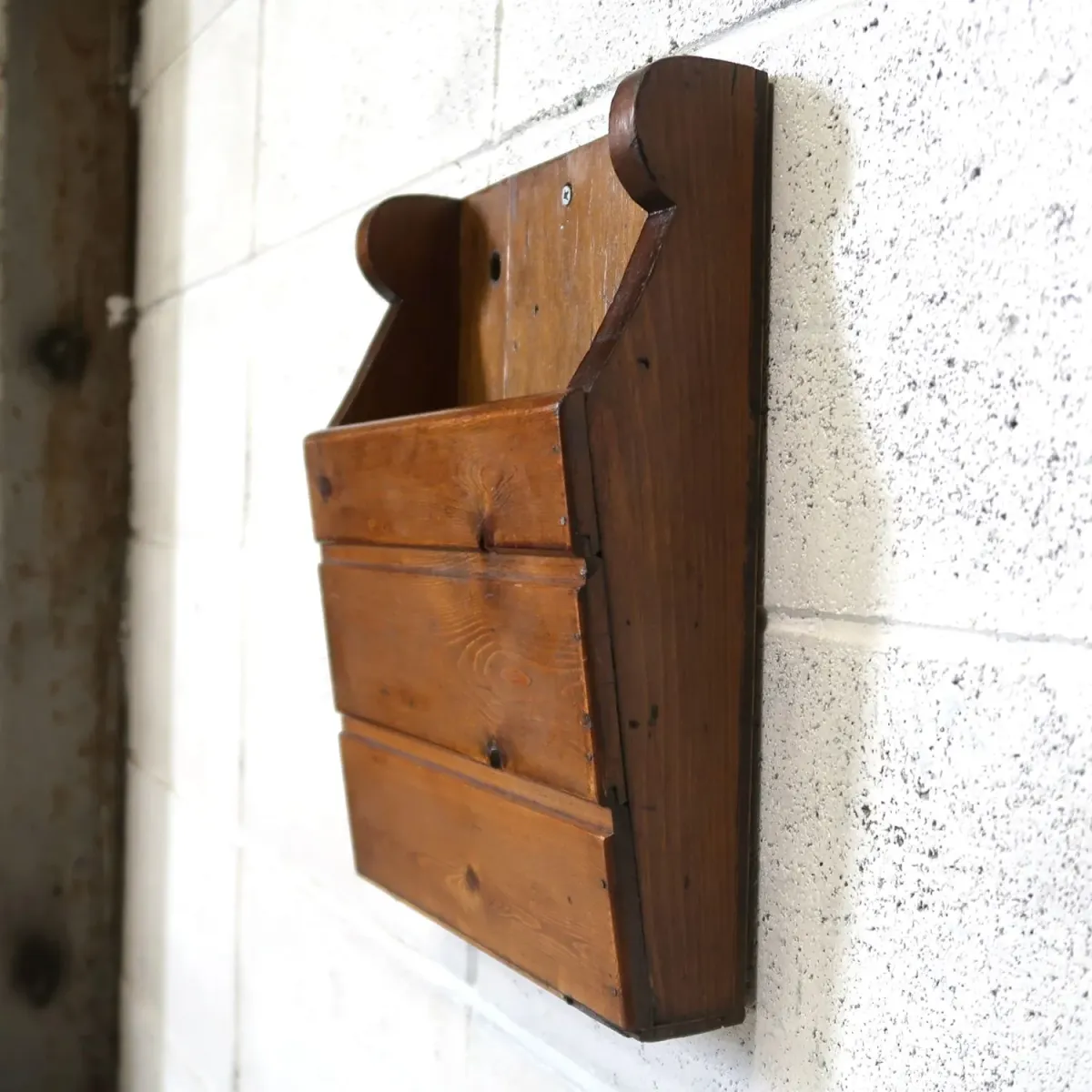 ビンテージ ウッド ウォールラック