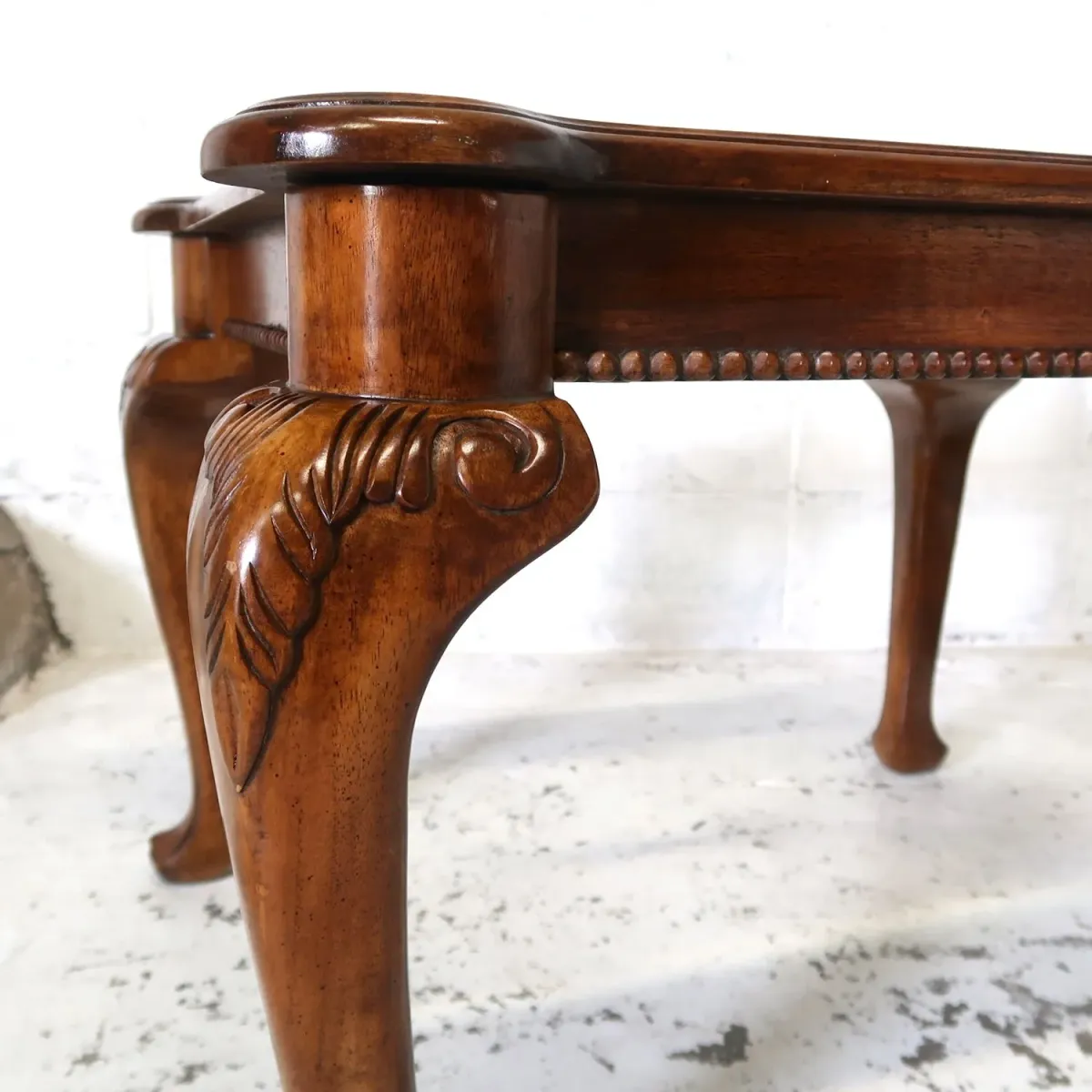 アンティーク ガラストップ サイドテーブル