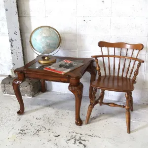 アンティーク ガラストップ サイドテーブル