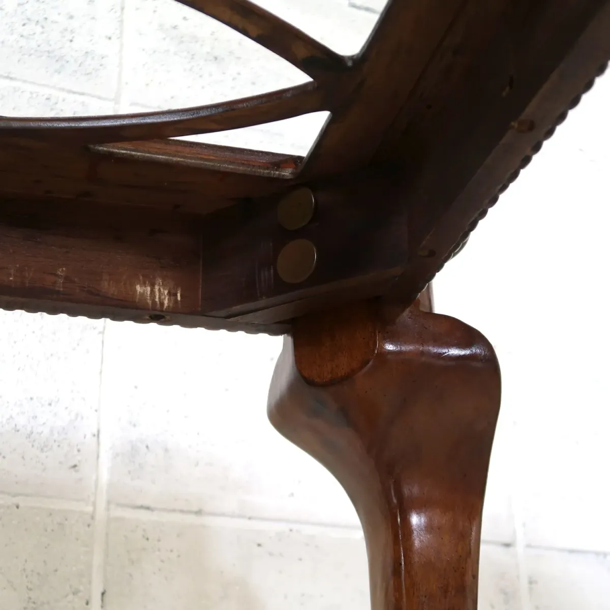 アンティーク ガラストップ サイドテーブル