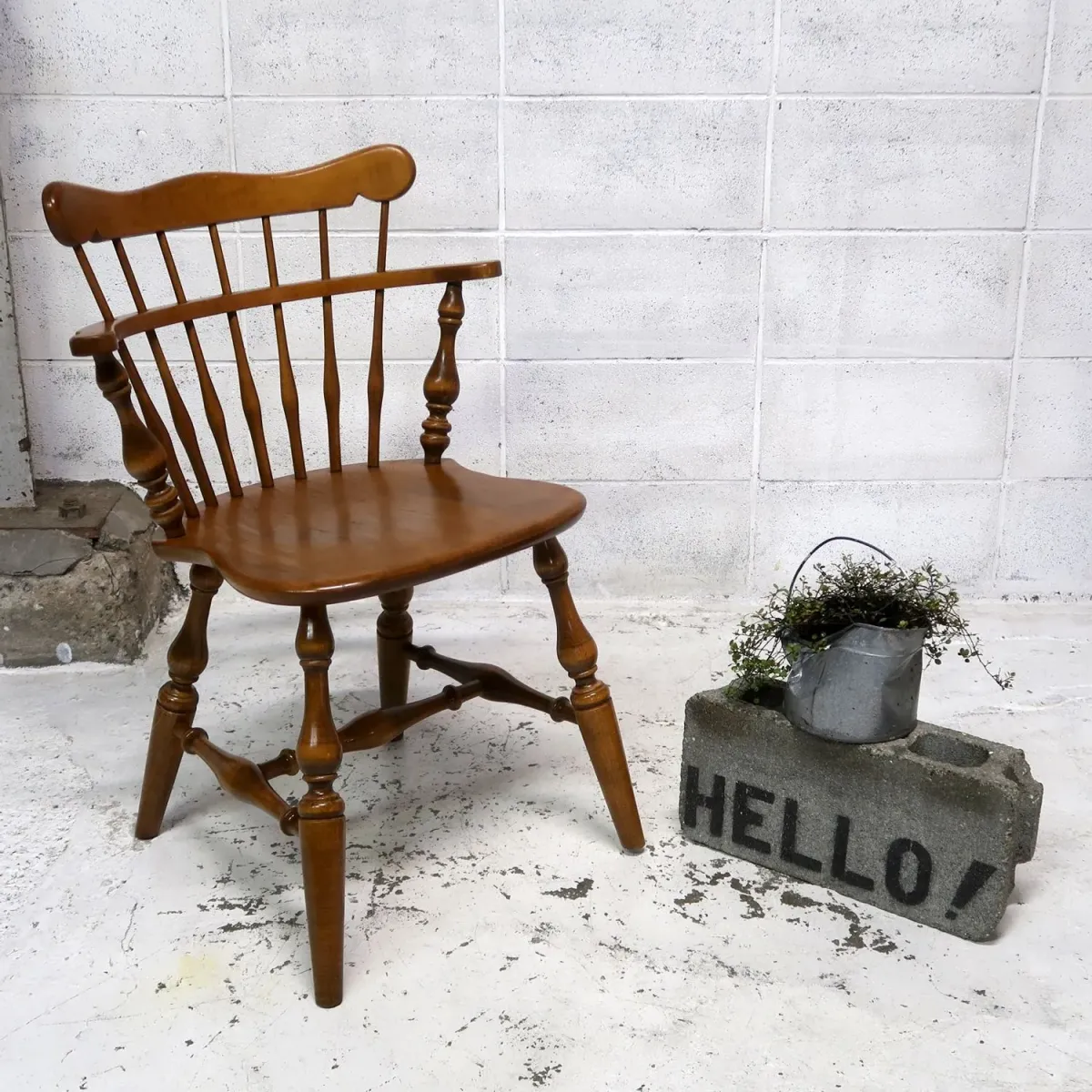 Ethan Allen アンティーク ウッド キャプテンチェア