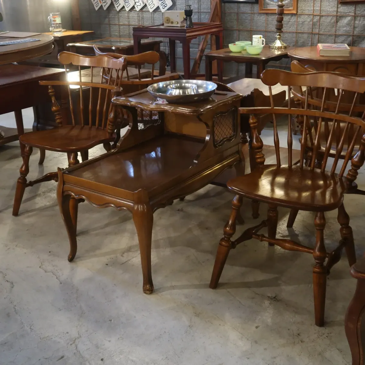 Ethan Allen アンティーク ウッド キャプテンチェア