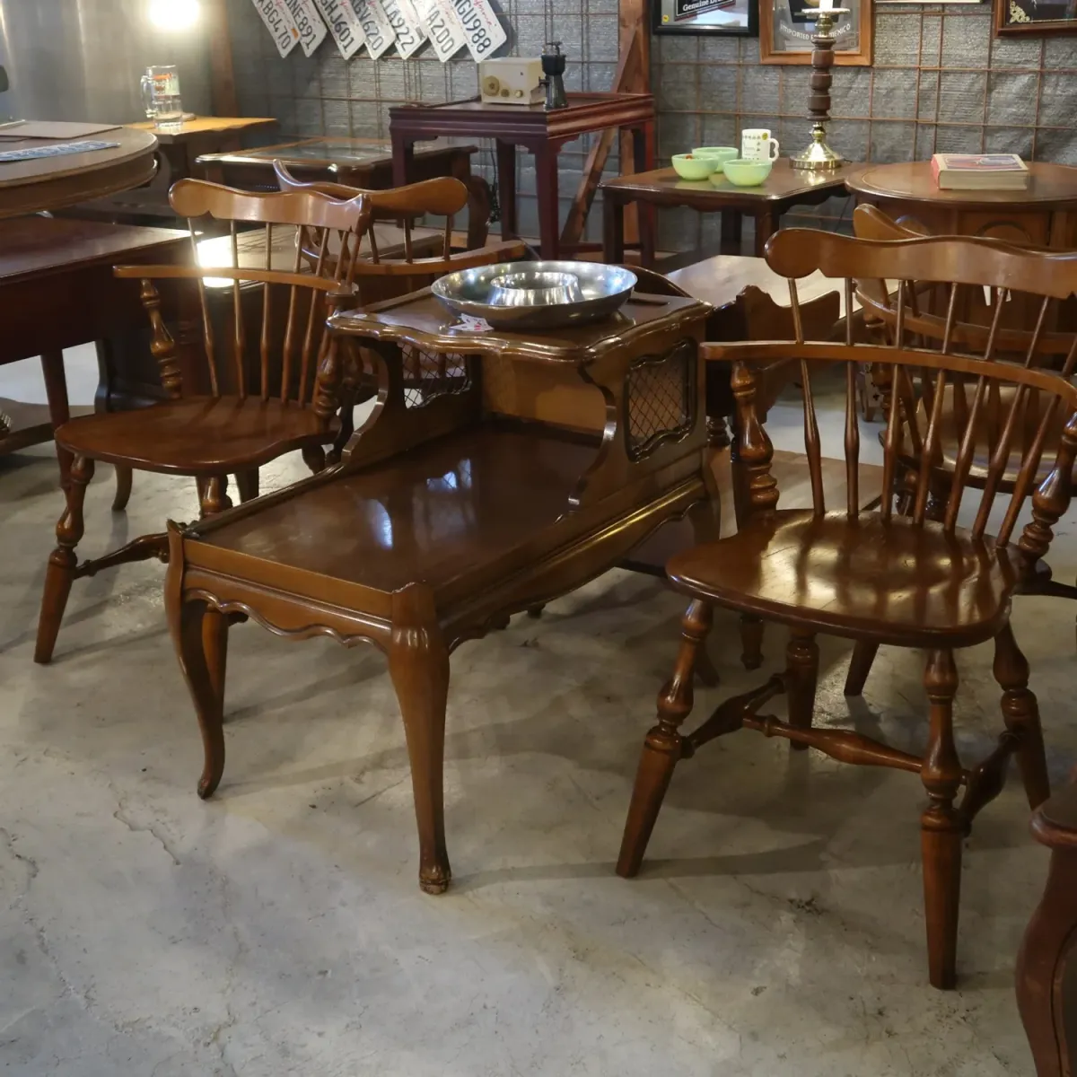 Ethan Allen アンティーク ウッド キャプテンチェア