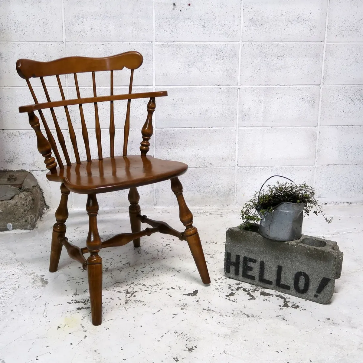 Ethan Allen アンティーク ウッド キャプテンチェア