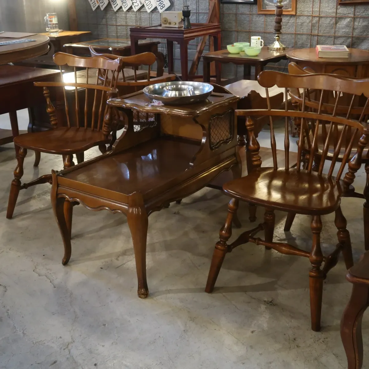 Ethan Allen アンティーク ウッド キャプテンチェア