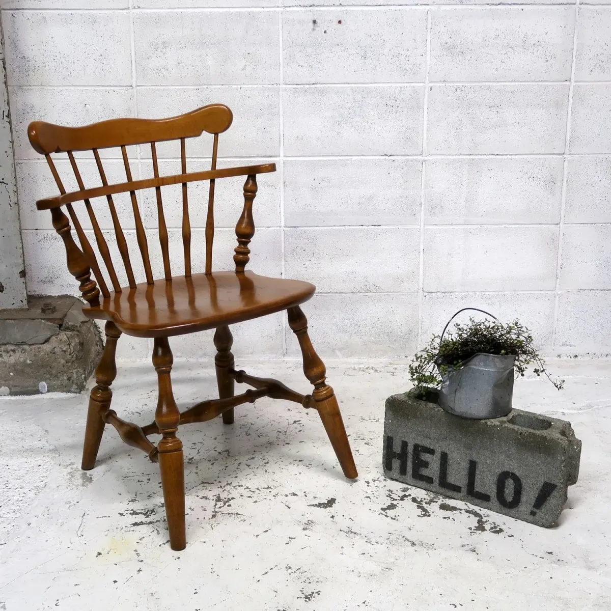 Ethan Allen アンティーク ウッド キャプテンチェア