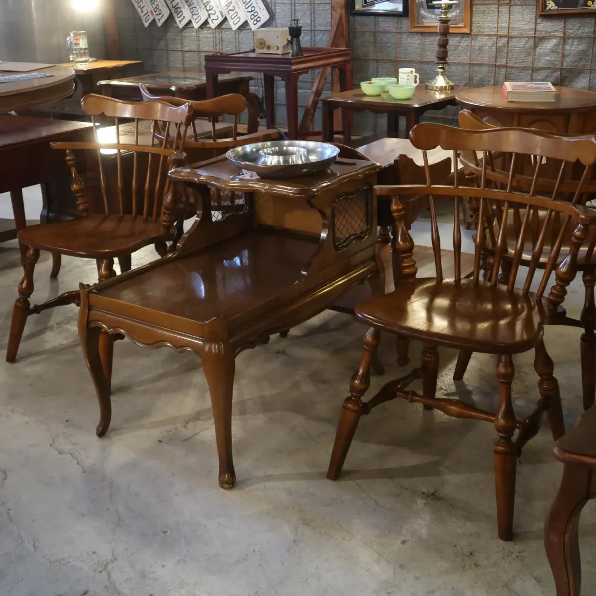 Ethan Allen アンティーク ウッド キャプテンチェア