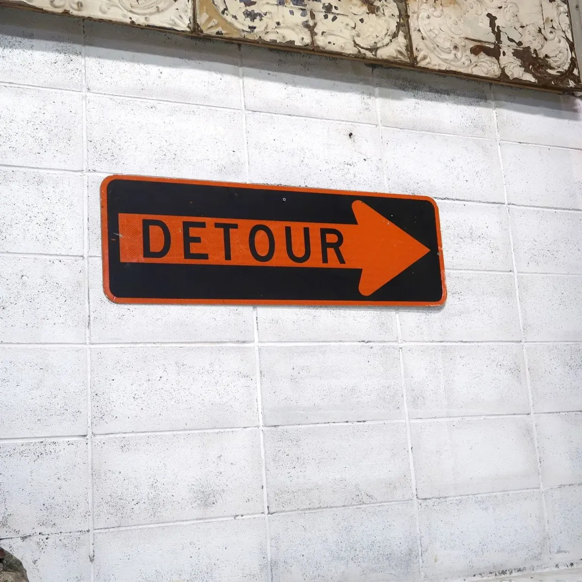 DETOUR ビンテージ ロードサイン