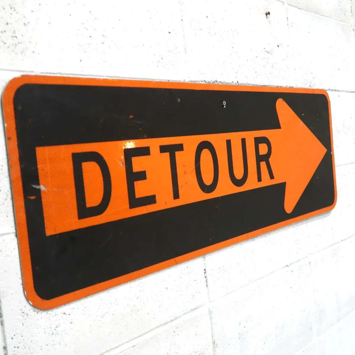 DETOUR ビンテージ ロードサイン