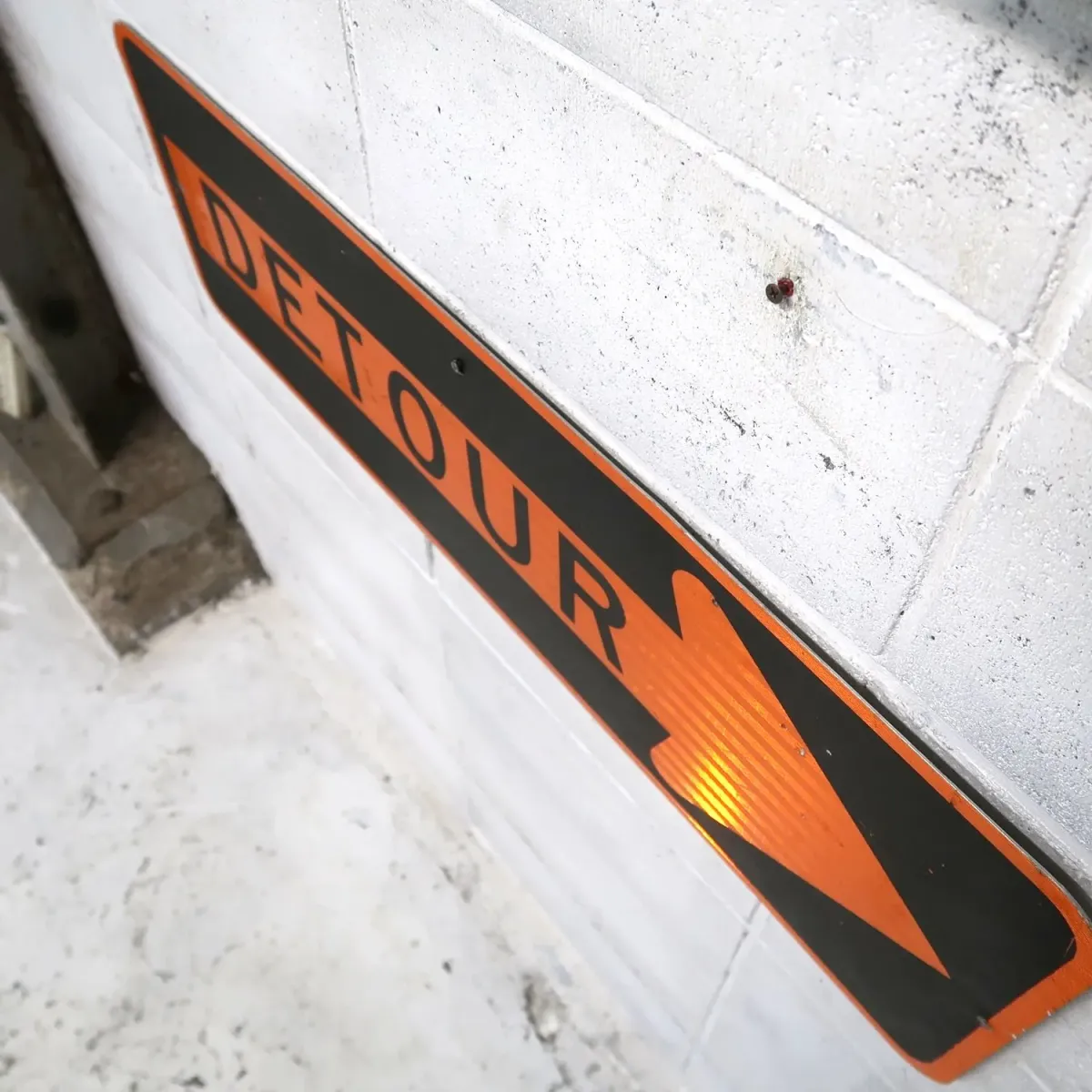 DETOUR ビンテージ ロードサイン