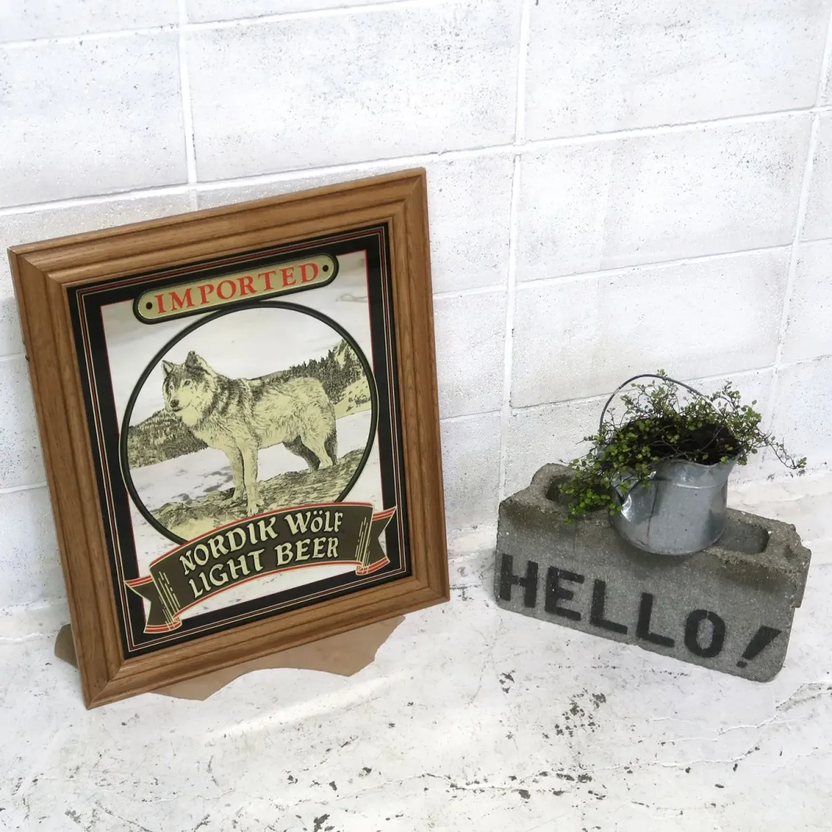 NORDIK WOLF LIGHT ビンテージ パブミラー