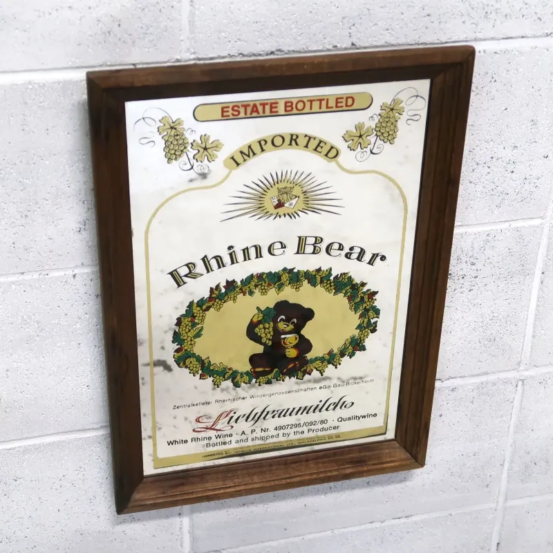 Rhine Bear ビンテージ パブミラー