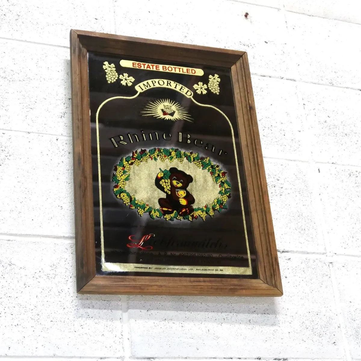 Rhine Bear ビンテージ パブミラー