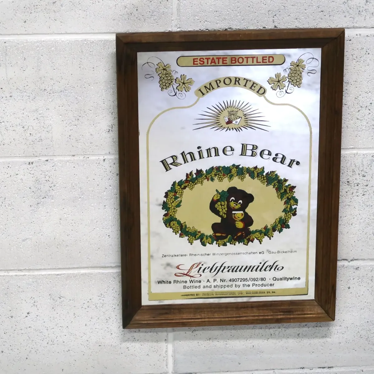 Rhine Bear ビンテージ パブミラー