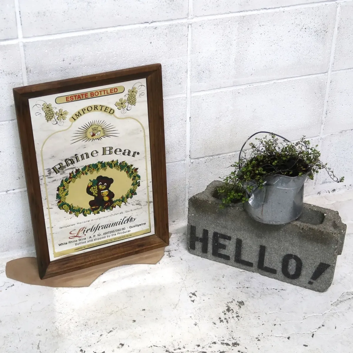 Rhine Bear ビンテージ パブミラー