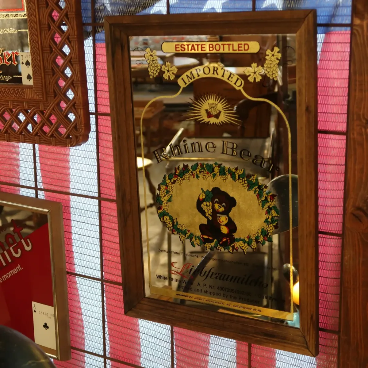 Rhine Bear ビンテージ パブミラー