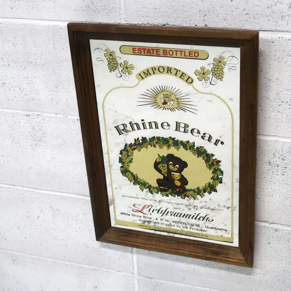 Rhine Bear ビンテージ パブミラー