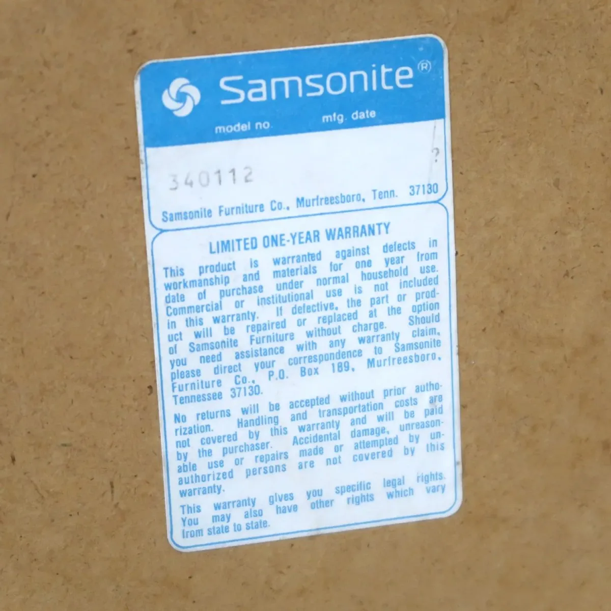 Samsonite ビンテージ フォールディングテーブル