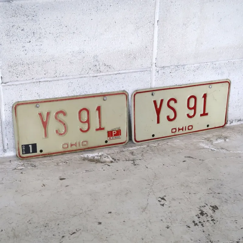 OHIO ビンテージ ナンバープレート ペア