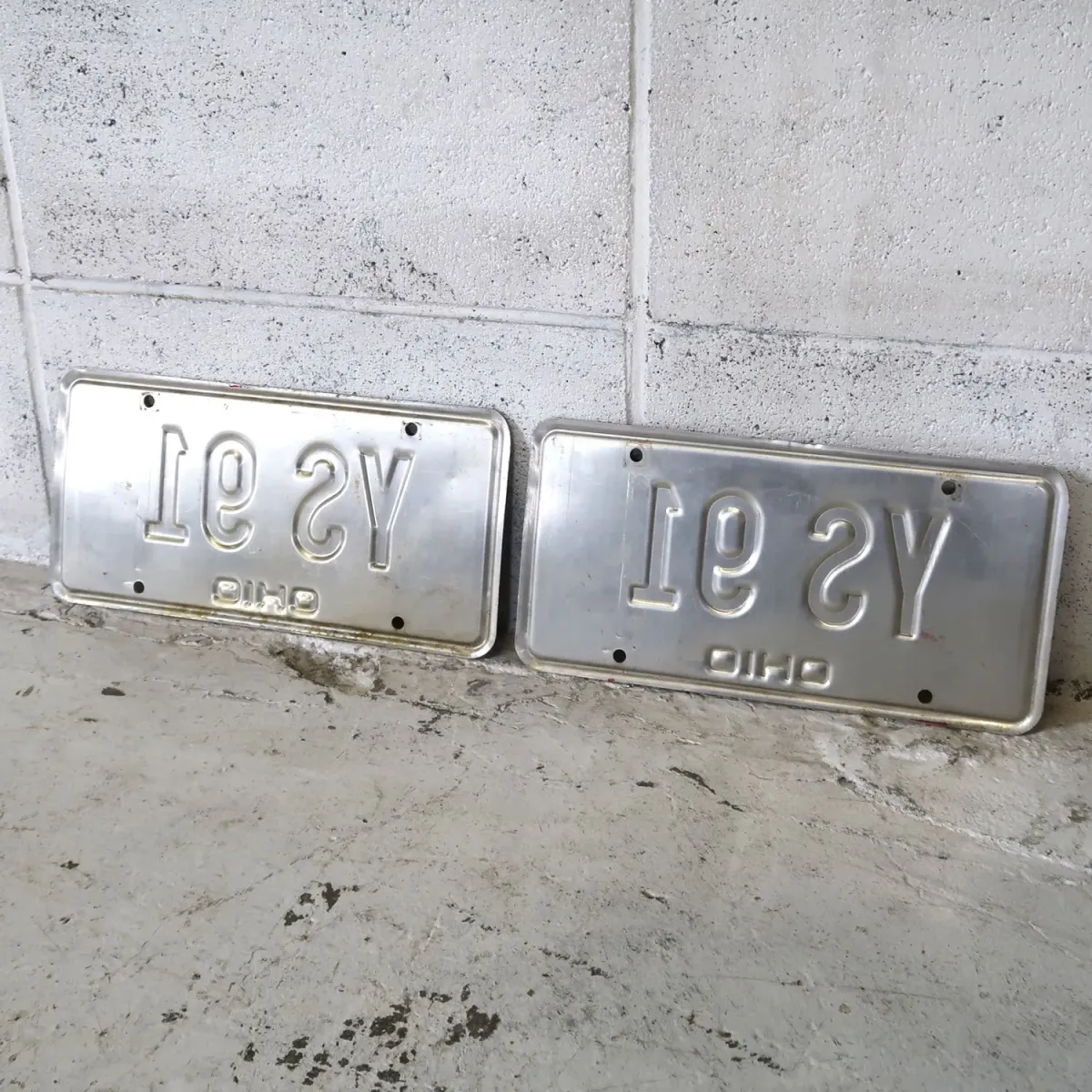 OHIO ビンテージ ナンバープレート ペア