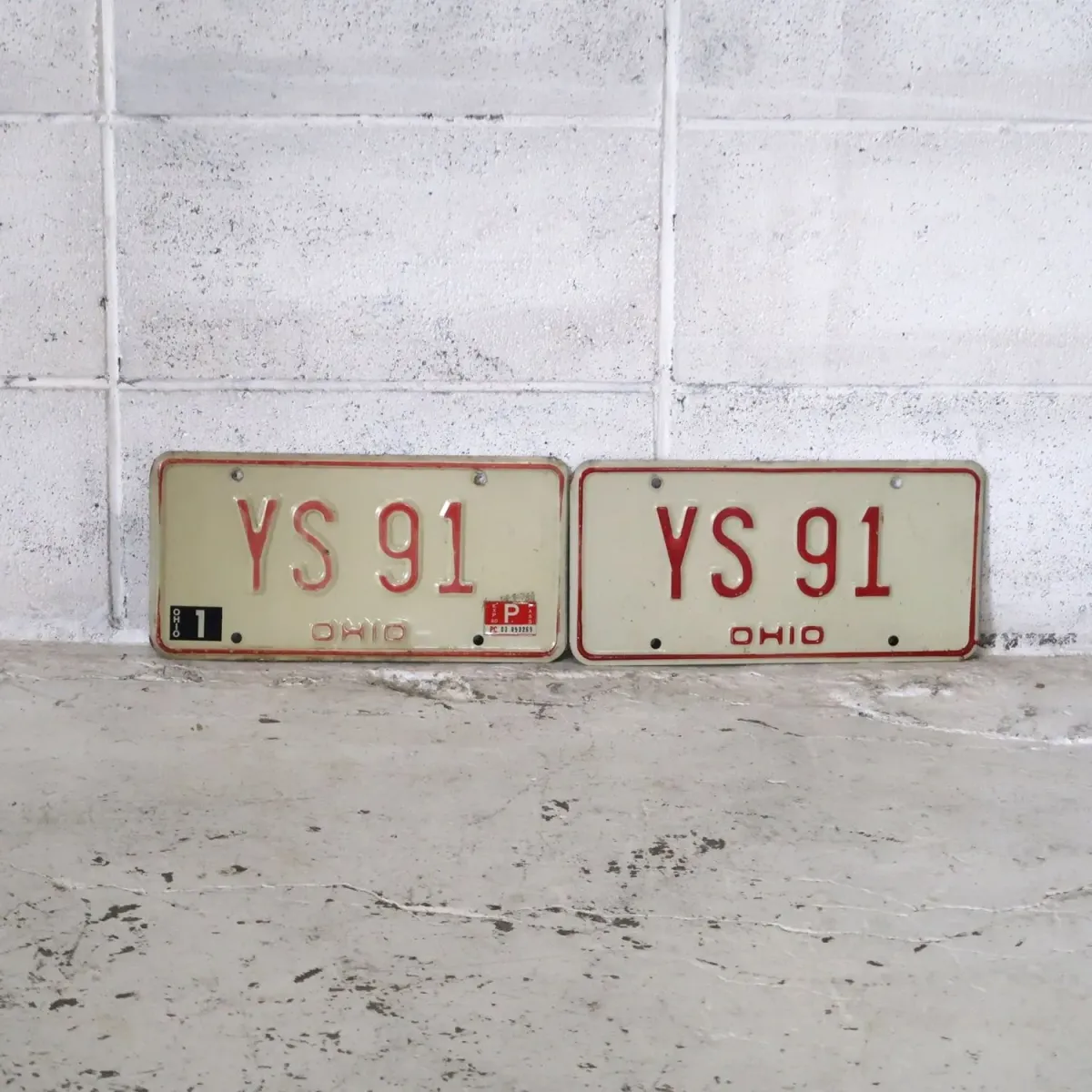 OHIO ビンテージ ナンバープレート ペア