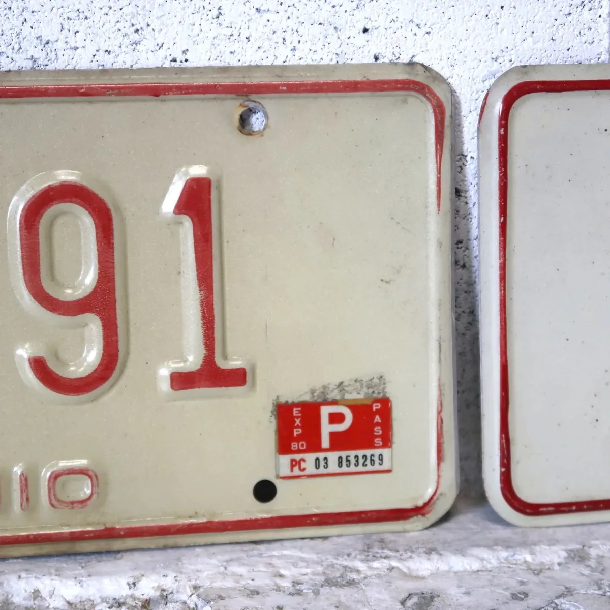 OHIO ビンテージ ナンバープレート ペア