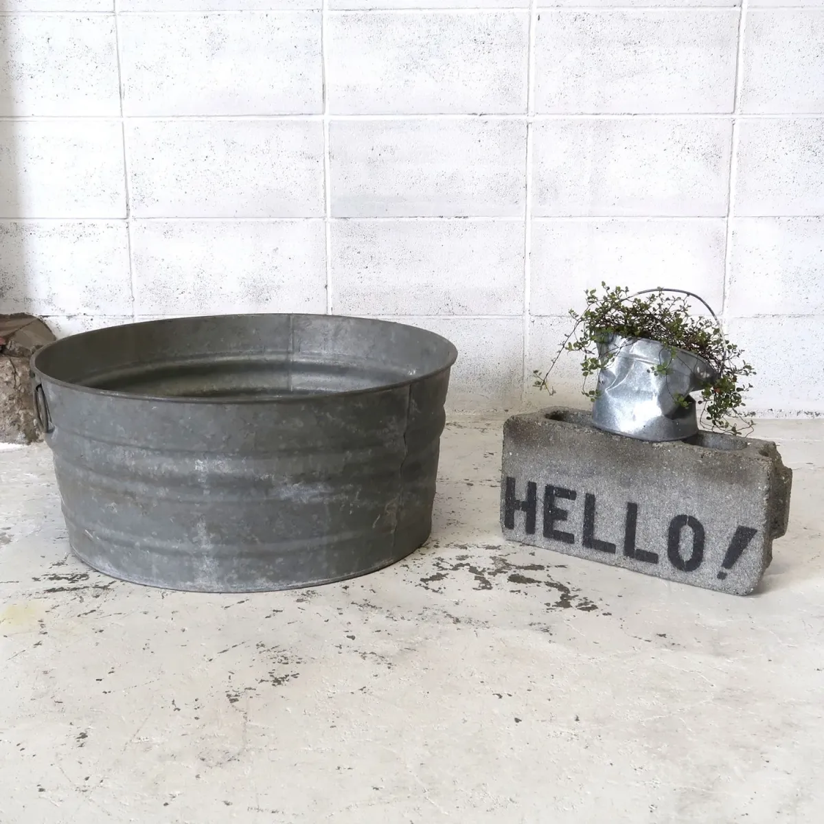 ビンテージ ウォッシュタブ バケツ