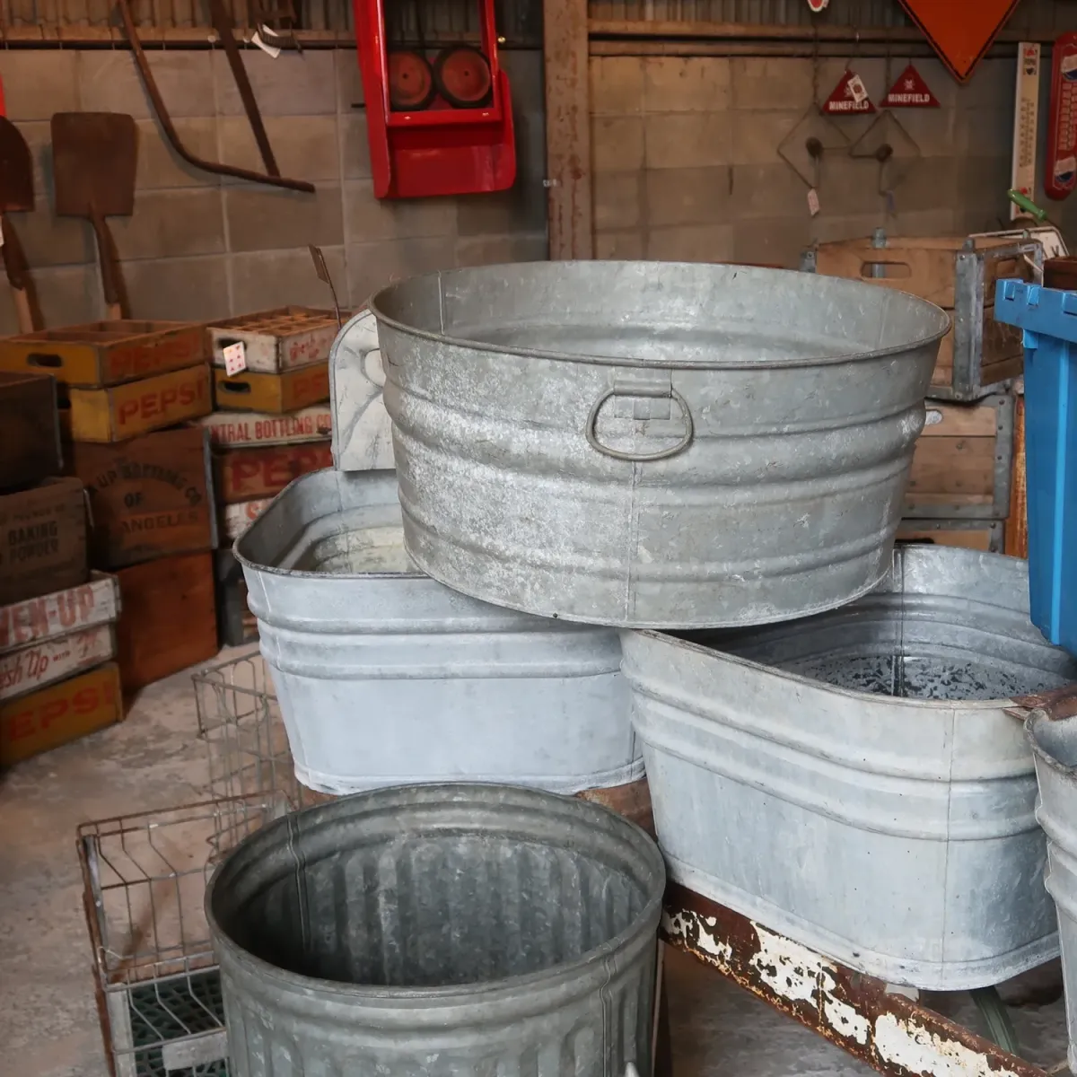 ビンテージ ウォッシュタブ バケツ