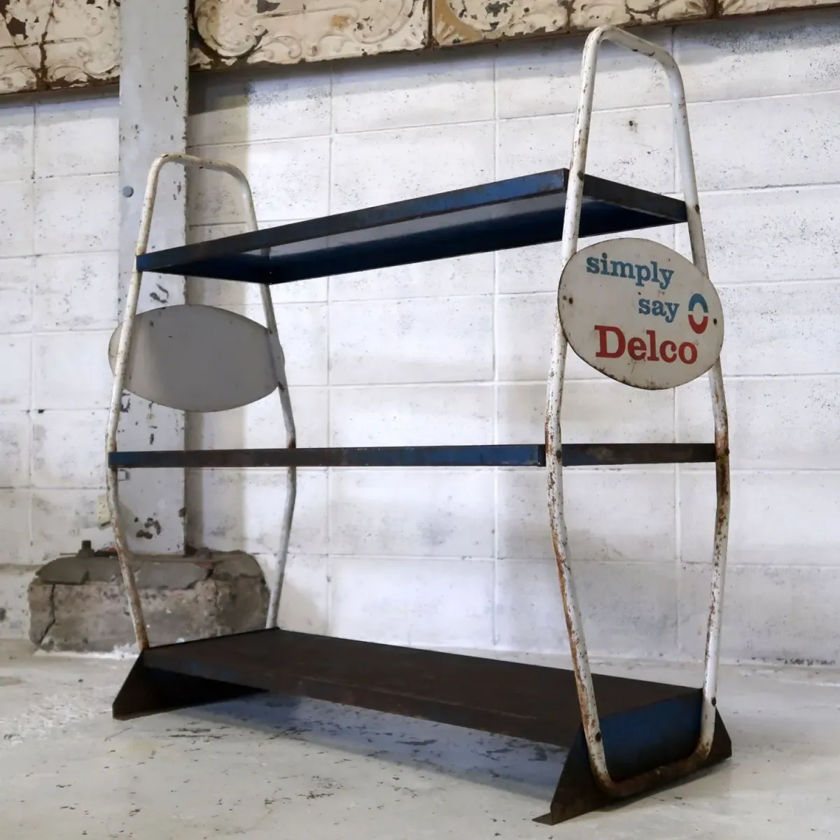 DELCO ビンテージ メタルシェルフ