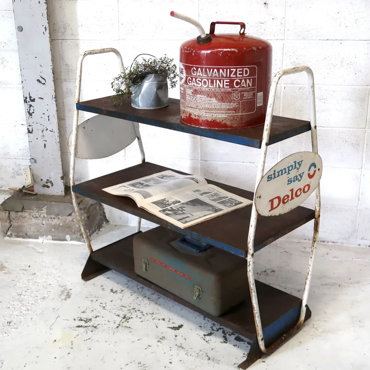 DELCO ビンテージ メタルシェルフ