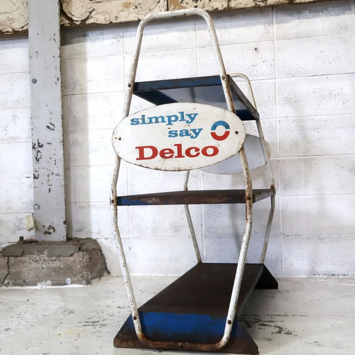 DELCO ビンテージ メタルシェルフ