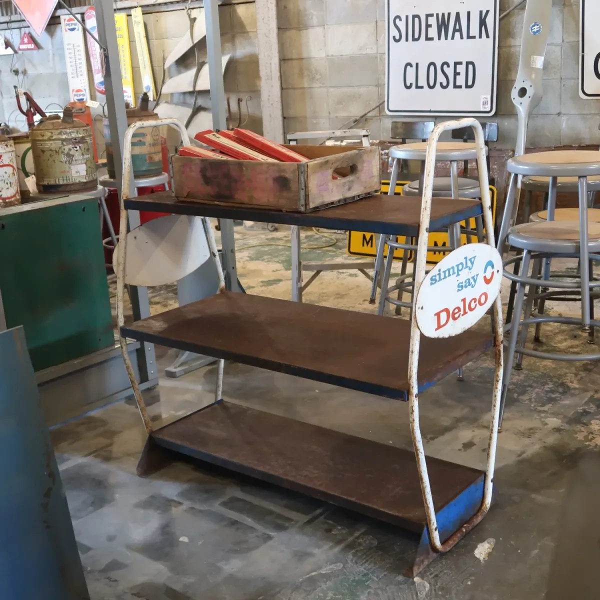 DELCO ビンテージ メタルシェルフ