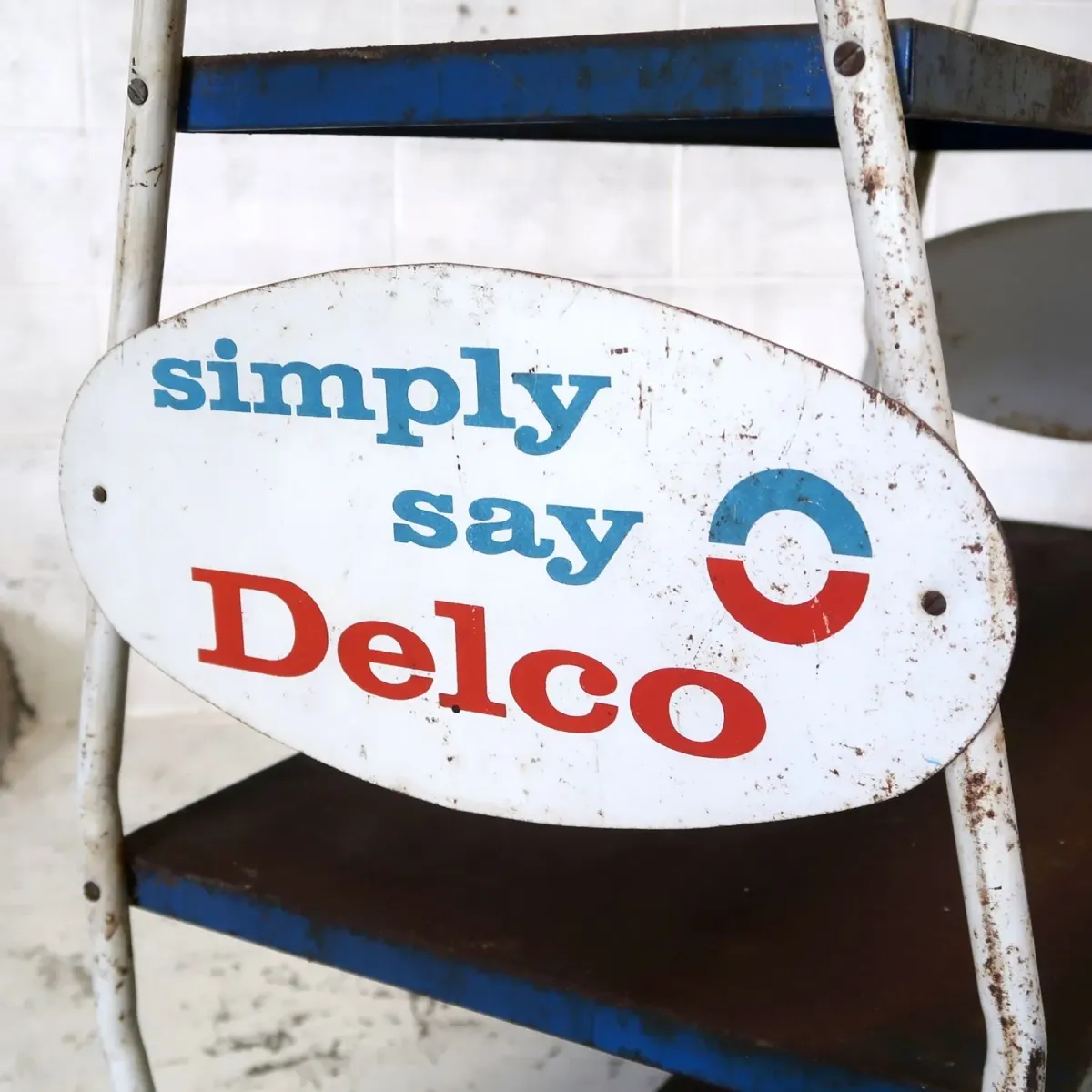 DELCO ビンテージ メタルシェルフ