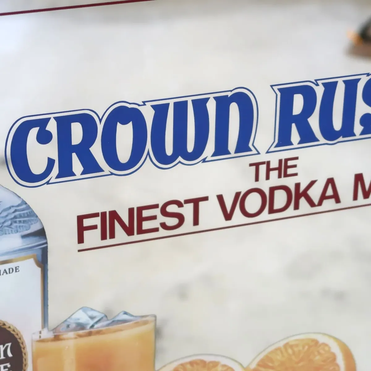 CROWN RUSSE VODKA ビンテージ パブミラー