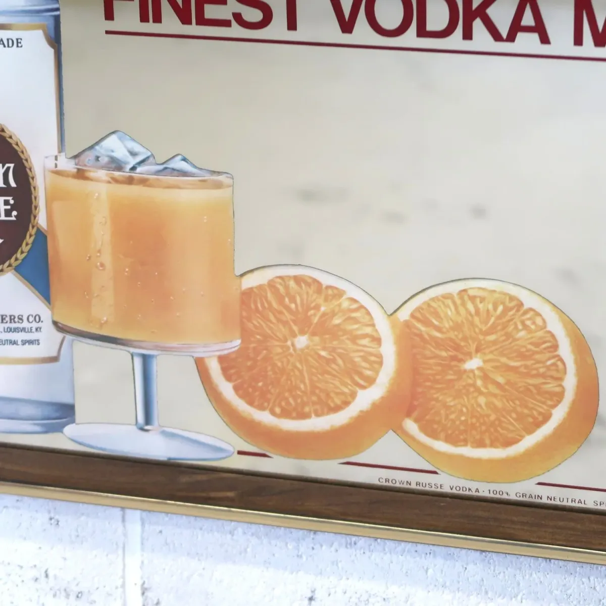 CROWN RUSSE VODKA ビンテージ パブミラー